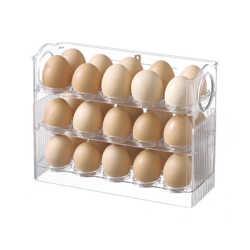 Space Saving Three Layer Egg Rack Large Capacity Egg Holder New Refrigerator Egg Storage Box