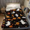 Halloween Ghost Pumpkin Flannel Blanket Warm Soft Halloween Christmas Couch Warm Cozy Decorative Decor Gift for All Season