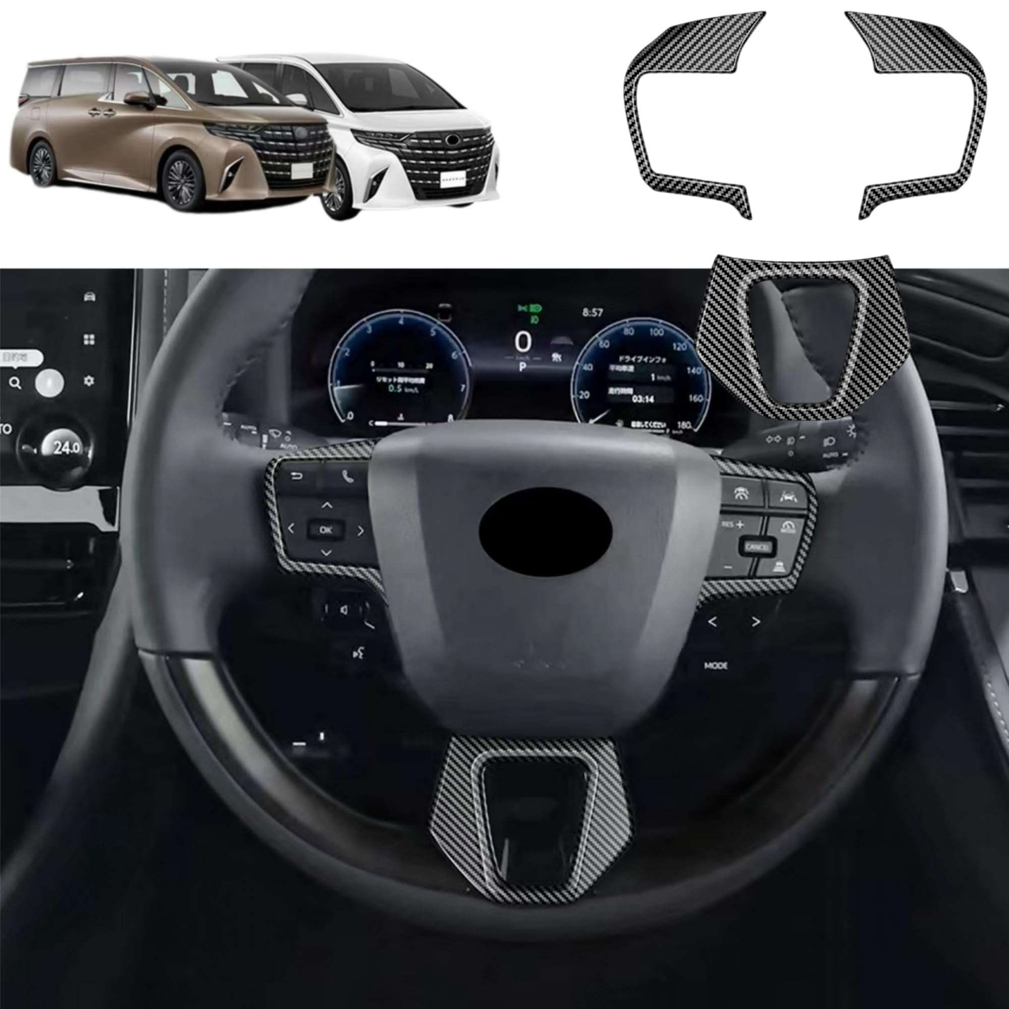 

DodoxDIY Новые аксессуары для Alphard 40 серии Vellfire/Bellfire 40 серии, Заказные детали, Товары для конкретных автомобилей, Steering panel