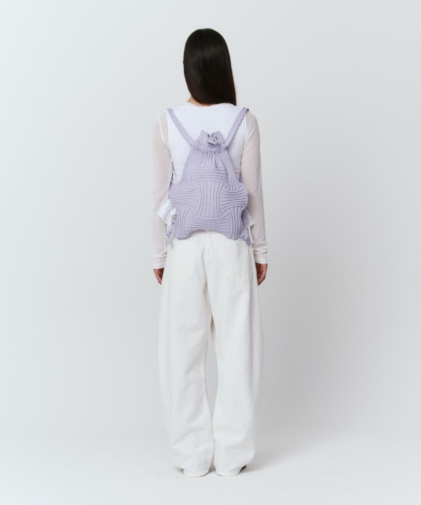 Pleatsmama New Bow Backpack Glitter Pale Purple