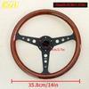 JDM INDY Classic Wood Style Steering Wheel Universal 14inch Racing Sports Drift Steering Wheel
