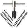 6pcs Tap Wrench Tool Set Adjustable T-Handle Tap Holder Wrench With Machine Screw Thread Metric Plug Taps M3 M4 M5 M6 M8 Taps