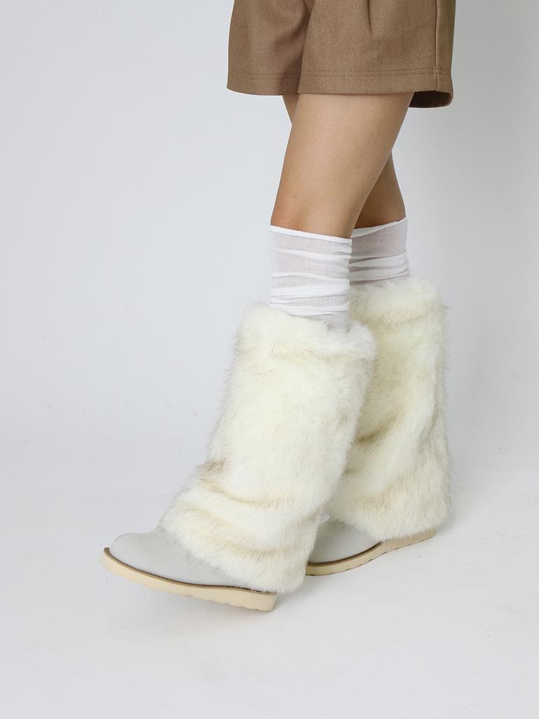 Chertoi Seoul Vapor Long Boots Ivory