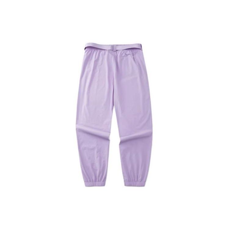 Anta Solid Color Woven Sports Tapered Pants Women Bottoms Light-Purple 162228520