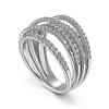 Fashion Multi-Layered Cross Finger Ring with Dazzling CZ Stone Daily Wear Statement Rings for Women Party Jewelry 2022