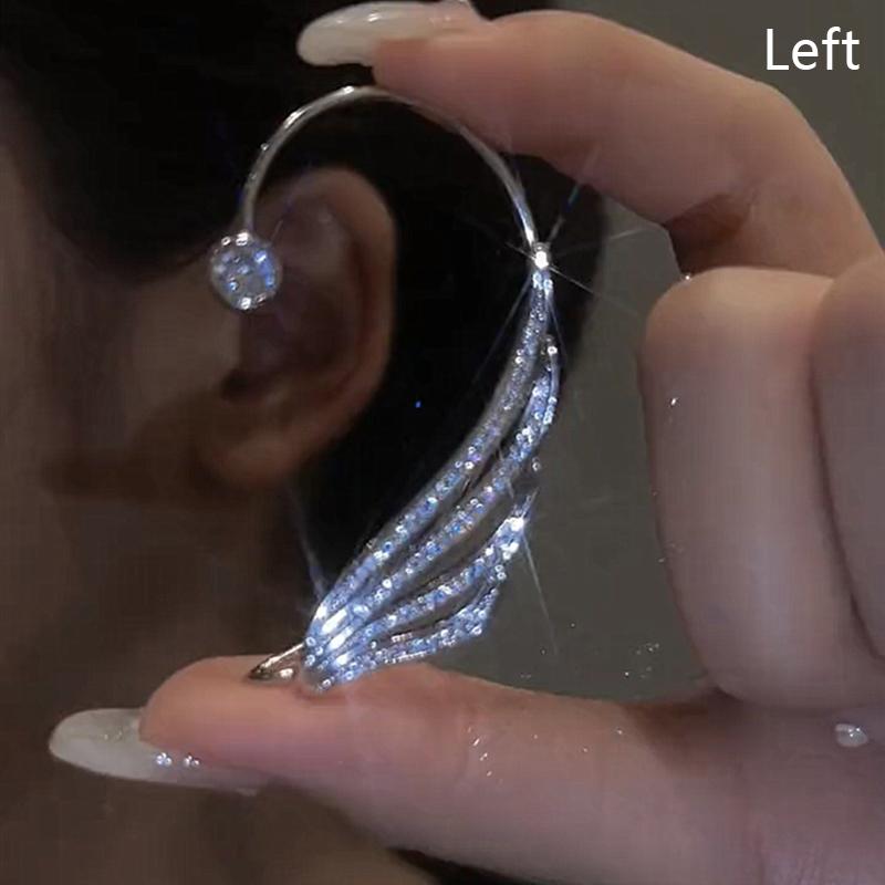 Advanced Sense Personalized Wings Ear Bone Clips Without Ear Holes Earrings For Women Girls  Simple Ear Hangers Jewelry