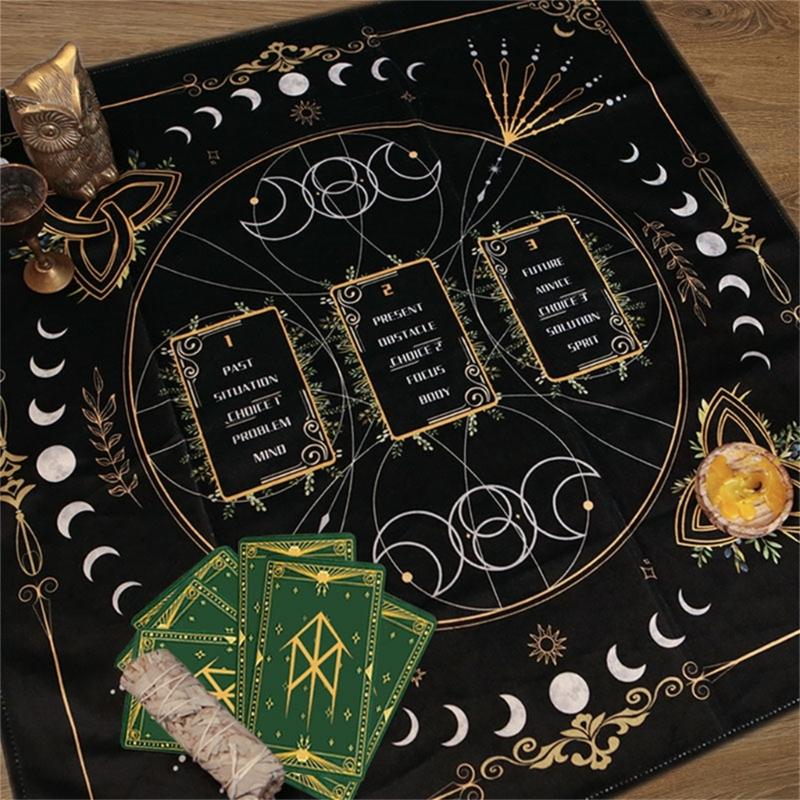 Reading Card Astrologys Tablecloth Altars Cloth Square Divinations Cards Table Cloth Witchcrafts Deck Cloth Enduring
