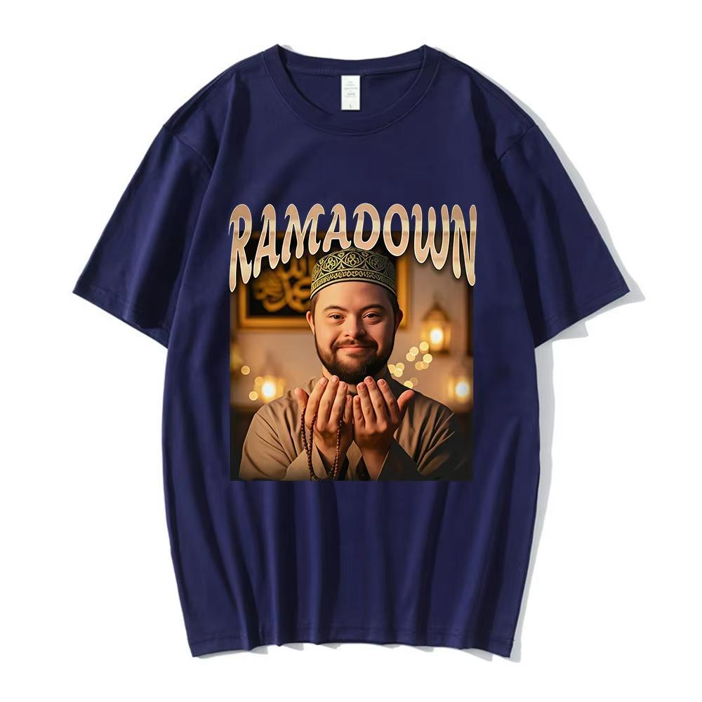 RAMADOWN MEME Funny Graphic Tshirts Men Clothing Fashion Humor Short Sleeves T Shirts Harajuku Cotton Casual Oversized Tshirt