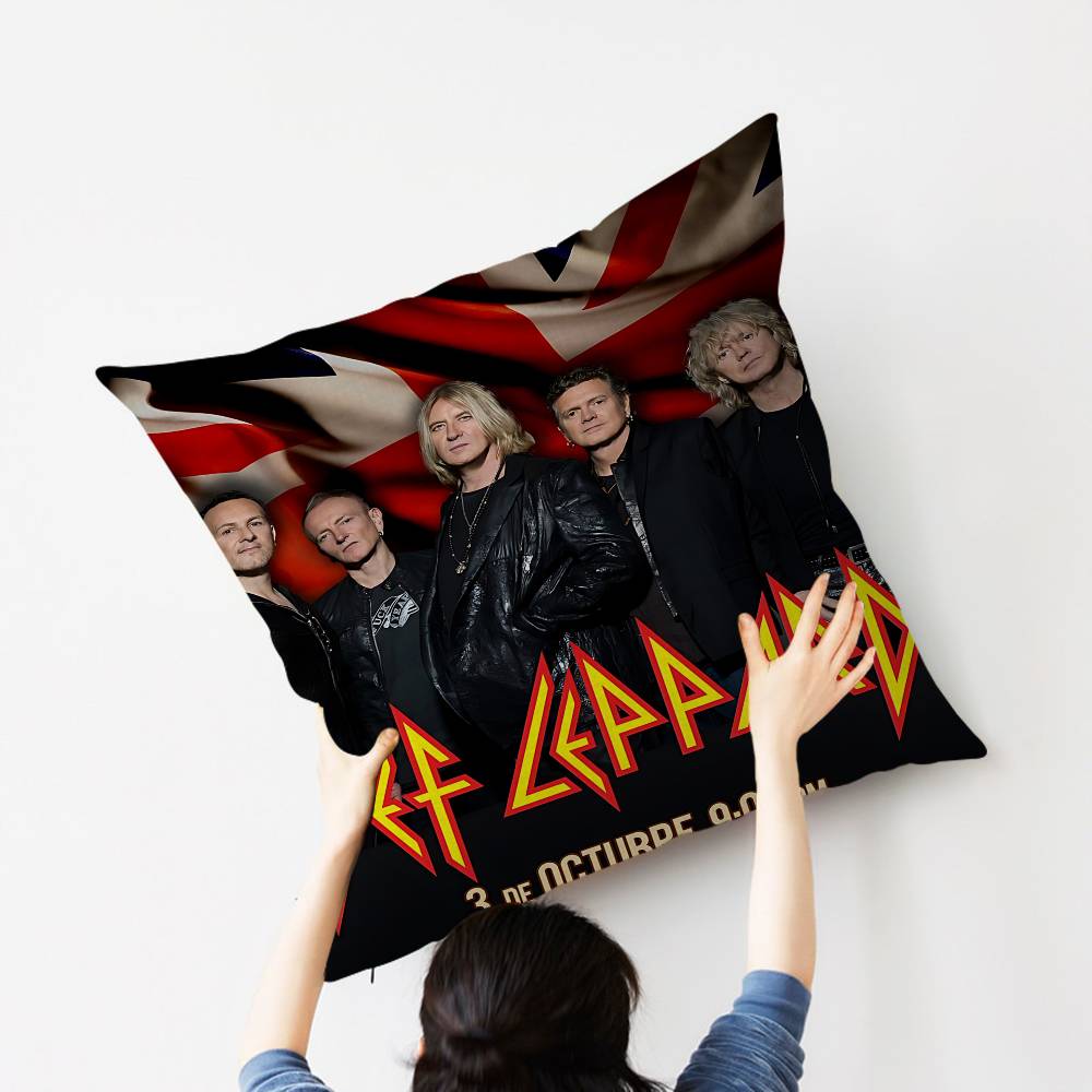 Classic Band D-Def L-Leppard Personalized Picture Text Home Decorative Pillows Household Gifts 45X45Cm