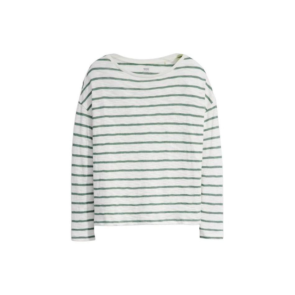 

Levis Футболка с длинным рукавом Margot в полоску, свободного кроя, с круглым вырезом, женские топы, белый A7248-0001 M