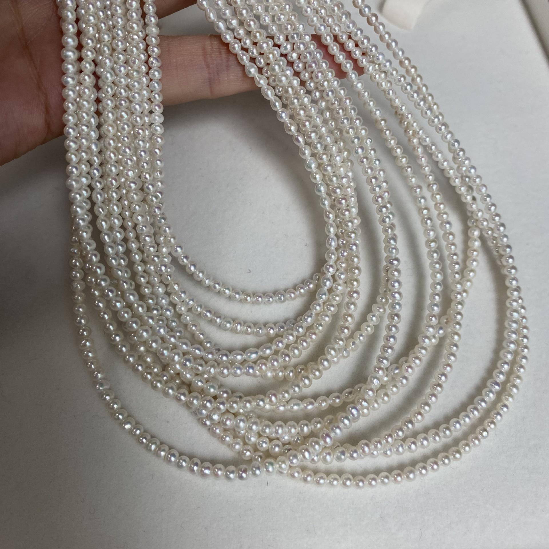 

Предпочтительный Экстра-мелкий Пресноводный Жемчуг 2,5-3 мм, Сильный Блеск, Почти Круглый, С Небольшими Дефектами, Полуфабрикат Ожерелья для DIY. Finished (with clasp)