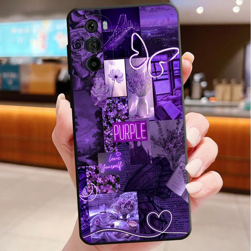 Pink Butterfly Funda Phone Case For Motorola Edge 50 40 Pro 60 50 40 30 Ultra Neo Fusion Moto G Play G Stylus G Power G