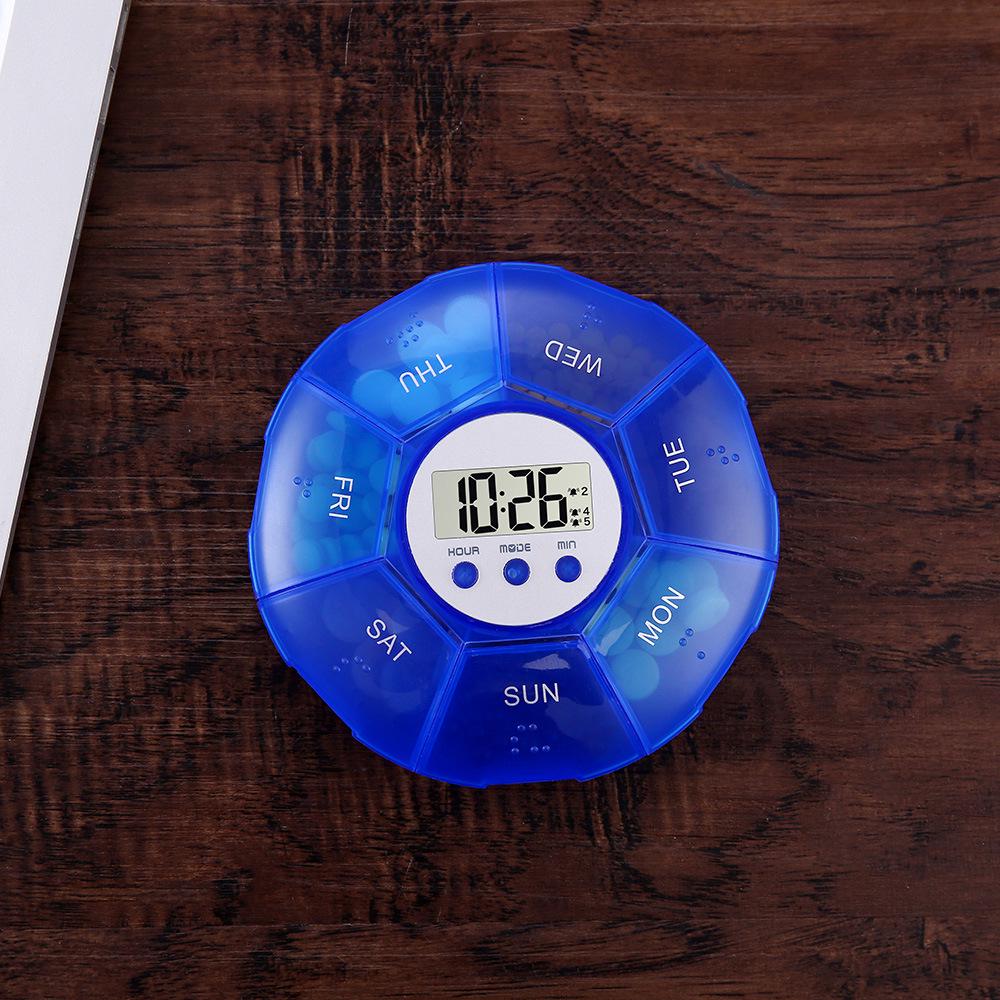 Portable 7-Compartment Weekly Pill Box with Electronic Sealed Design