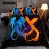 Dragon And Phoenix Comfortable Duvet Quilt Cover Pillowcase Bedding Set Children Bedroom Decoration Home Textile