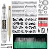 Mini Electric Nail Drill USB Rechargeable Portable Cuticle Pusher Polisher Pen Manicure File Kit