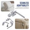 2 Piezas Ferretería para Sofá Perezoso Partes Reposacabezas Plegable 105-135 mm Bisagras Elevables Mecanismo Ajustador de Altura y Ángulo Accesorios para Muebles