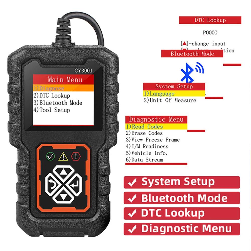 New Automotive Fault Detection Device CY3001 OBD2 Reading Card Engine Detection Tool Elm327