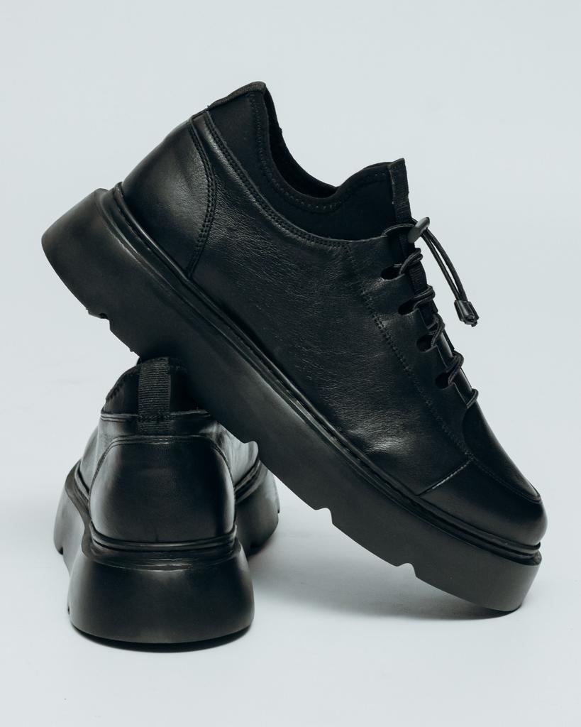 Men's Demi-season Shoes Bestina 3055 40 Black Leather