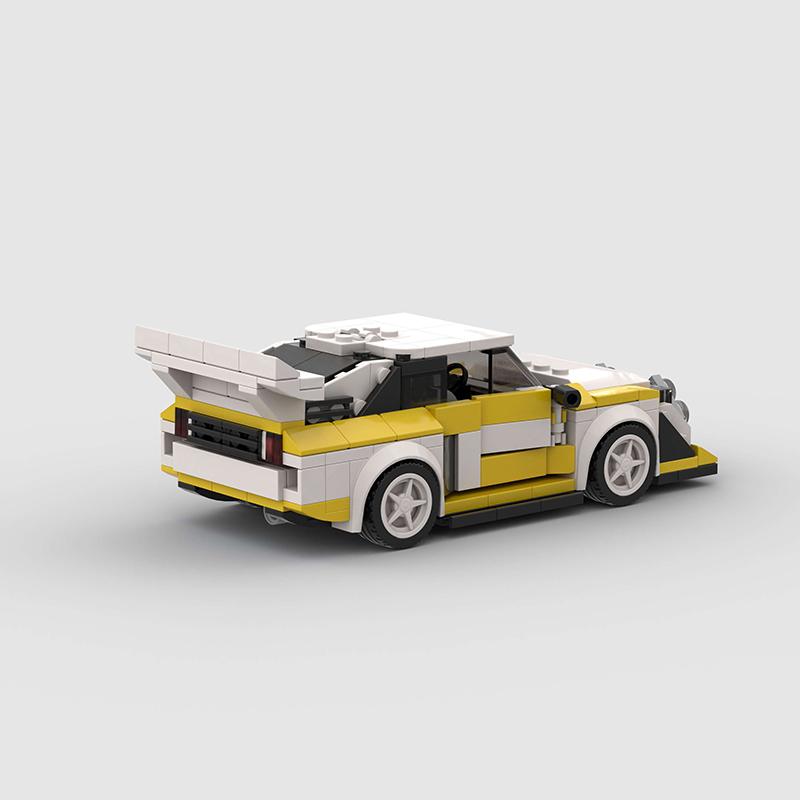 MOC Racing Sports Car Speed Racer Building Blocks set Vehicle Brick Supercar 76897 Quattros S1 Kids Toys Boys Technique