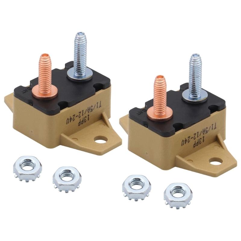 Auto Reset Breakers Overcurrent Protector 5A 12/24V Applications Plastic Winged Mounting Base With #10-32 Bolt Mounting