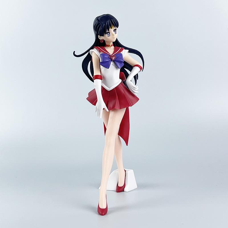 22cm Anime Hino Rei Ami Mars Mercury Figure Doll Girl Pvc Action Figurine Collectible Model Toy