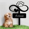 1PC Dog Cemetery Insert Commemorative Plaque Cat Dog Silhouette Portrait Ornament Pet Commemorative Emotional Design Wall Hanging