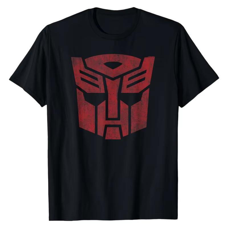 2026 new Cotton Transformers TShirt Authentic Autobot Symbol Print Crew Neck Soft Comfortable Fashion Casual Streetwear Tops S