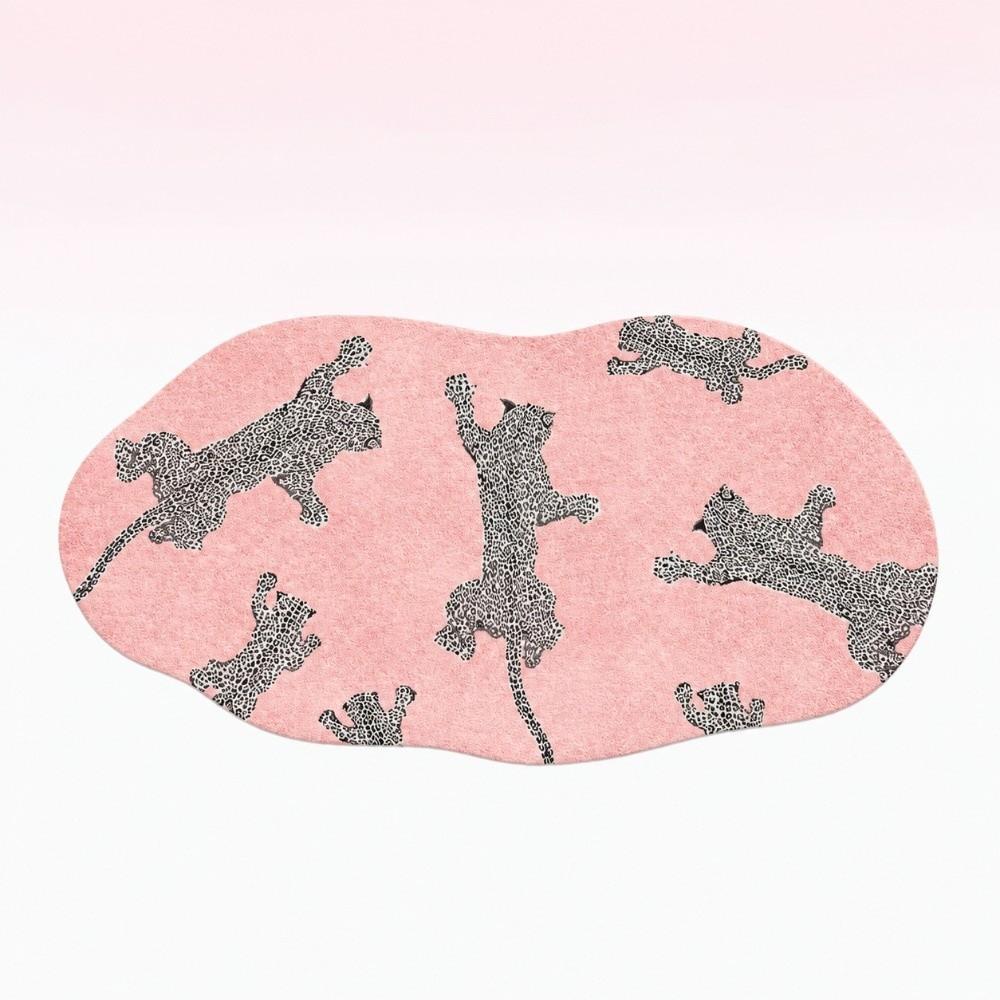 Pink 80CM Makeup Desk Mat Stain-resistant Desktop Decor Pad Office Desk Mat Vanity or Workspace