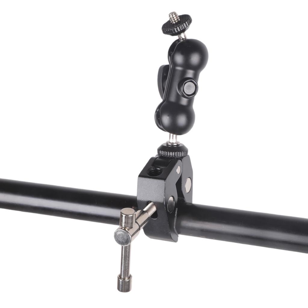 Verstellbare Aluminium Superklemme mit 1/4 und 3/8 Gewinde für Fotografie-Ausrüstungshalterungen, Rohrdurchmesser 13 mm bis 53 mm