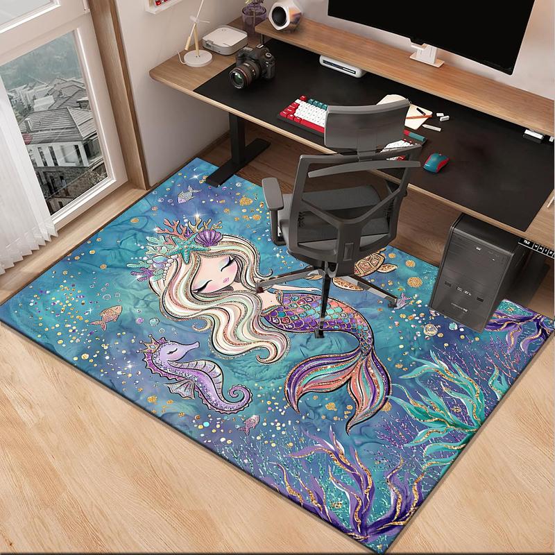 Dreamy Fairy Tale World Office Rug Chair Mat, Entryway Carpet, Suitable for Front Door, Bedroom, Living Room, Desk, Holiday Gift