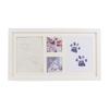 Clay Cast Frame for Dogs and Cats, Wooden Pet Photo Display with Two Photo Openings and Color Mark Materials for a Arrangement