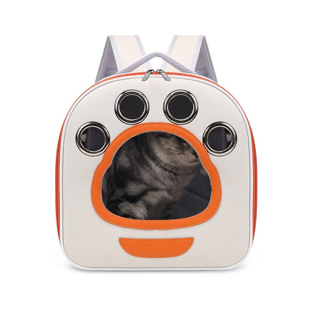 Foldable Pet Backpack Breathable Transparent Window Travel Cat Carrier Side Mesh Comfortable Portable Pet Bag Hiking