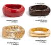 Ingemark 4 Styles Punk Irregular Resin Acrylic Bangles for Women New Trend Vintage Geometric Wide Bracelets Steampunk Jewelry