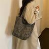 Borsa Tote Stampa Leopardo Grande Capacità Borsa a Spalla Casual Borsa a Mano Quotidiana per Donne