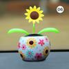 Cute Car Accessorie Auto Swing Solar Sunflower Pendant Auto Car Decoration Ornaments Birthday Gift Car Home Decoraction