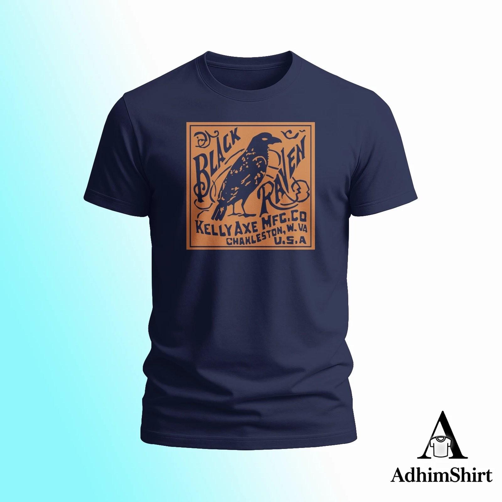 Vintage Black Raven Kelly Axe Mfg Co Charleston Funny Graphic Tee S