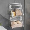 Bathroom Hanging Bag Large Capacity Dual Layer Waterproof Transparent Design Clothing Storage Bag Cosmetic Organizer