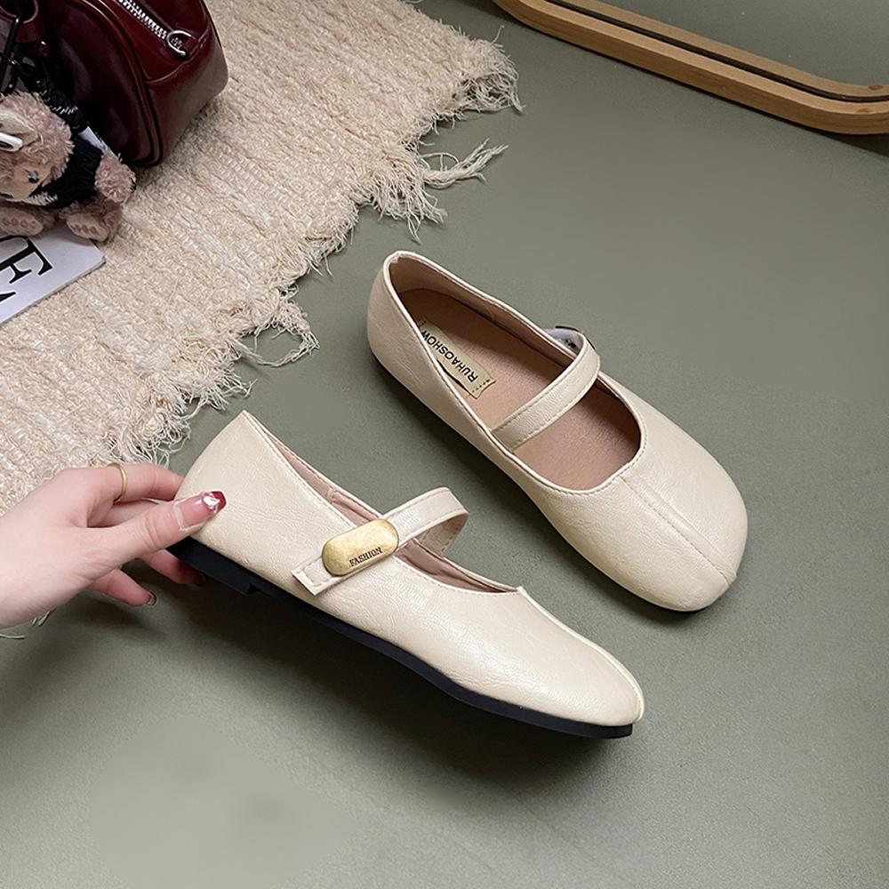 New spring women's outdoor shoes Round toe design Mary Jane shoes Ladies casual flat shoes Work boat shoes Large size