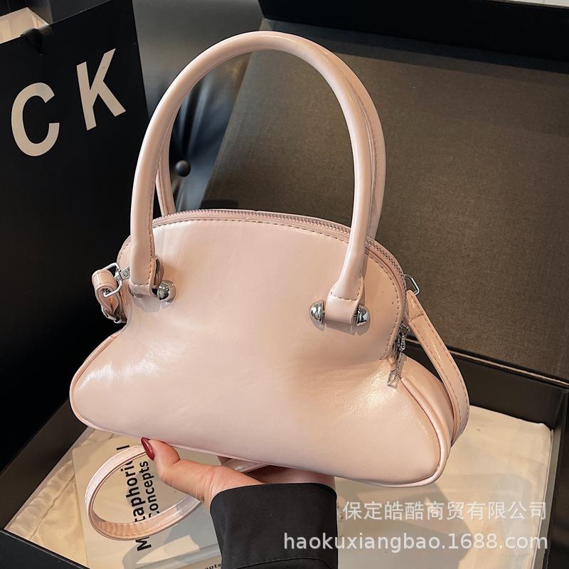 Premium sense niche bag women's spring summer 2025 new fashion simple messenger bag women's portable bowling bag