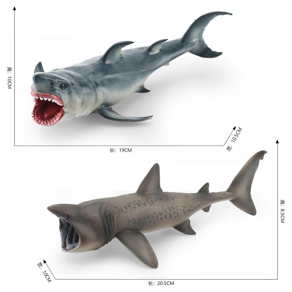Simulation Marine Mammal Series Great White Shark Basking Shark Fish Marine Life Model Desktop Static Ornament