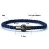 Noter New Nautical Bracelet For Men Creative Black Magnet Buckle Rope Braslet Fabric Wrap Braclet Gifts For Him Pulsera Hombre