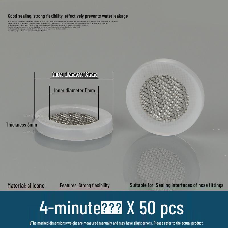 4-Minute Water Heater Seal: Silicone and Rubber Gaskets for Shower, 6-Point Inlet Pipe, 1-Inch Water Meter