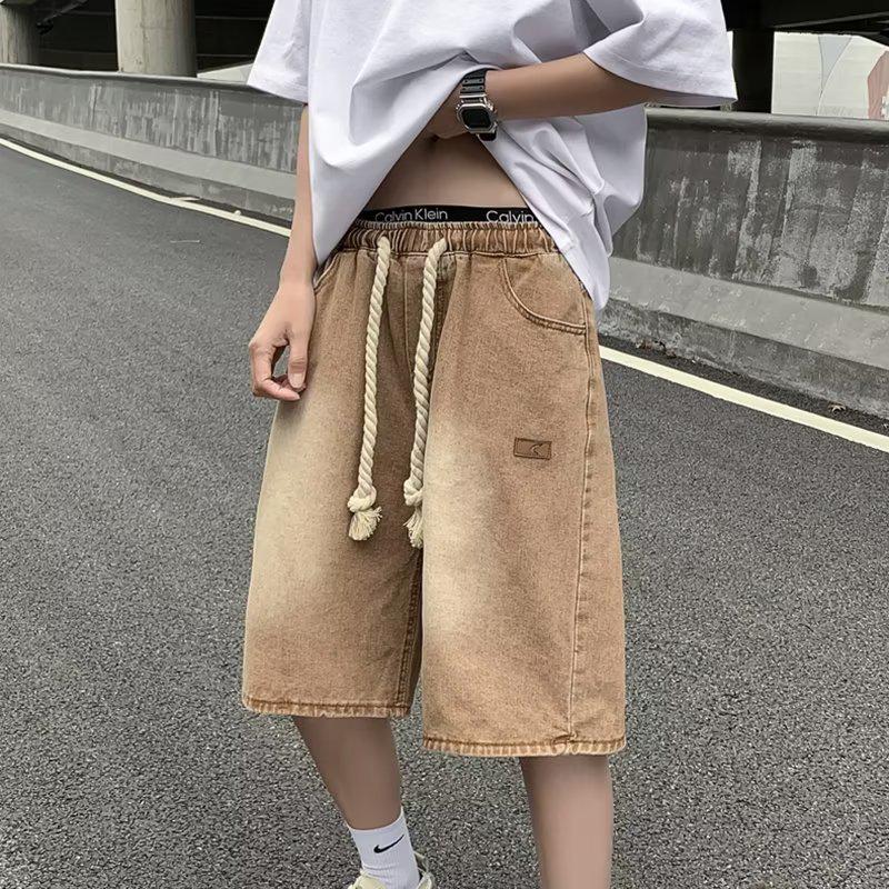 

Корейские модные мужские свободные прямые летние шорты XL коричневый