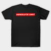 Asian Size Men Black Print T-shirt Absolute Unit No-Cut Print Cotton Tshirt