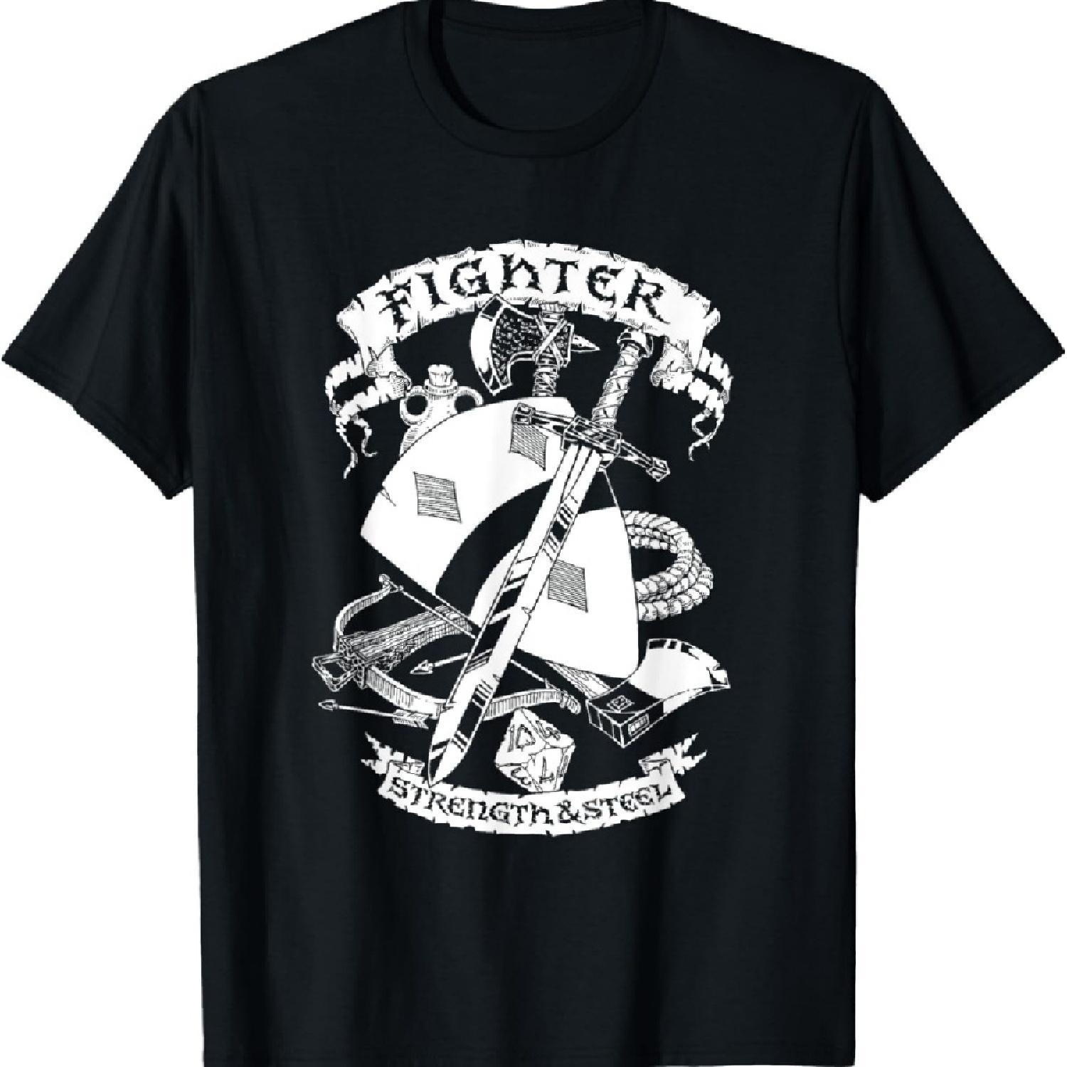 

Fantasy RPG T-Shirt - Fighter T-Shirt XXXXXL чорний