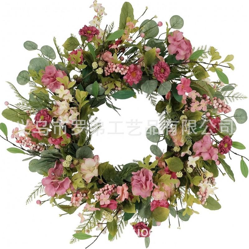Artificial Flower Wreath Easter Valentines Day Hotel Restaurant Door Decorations