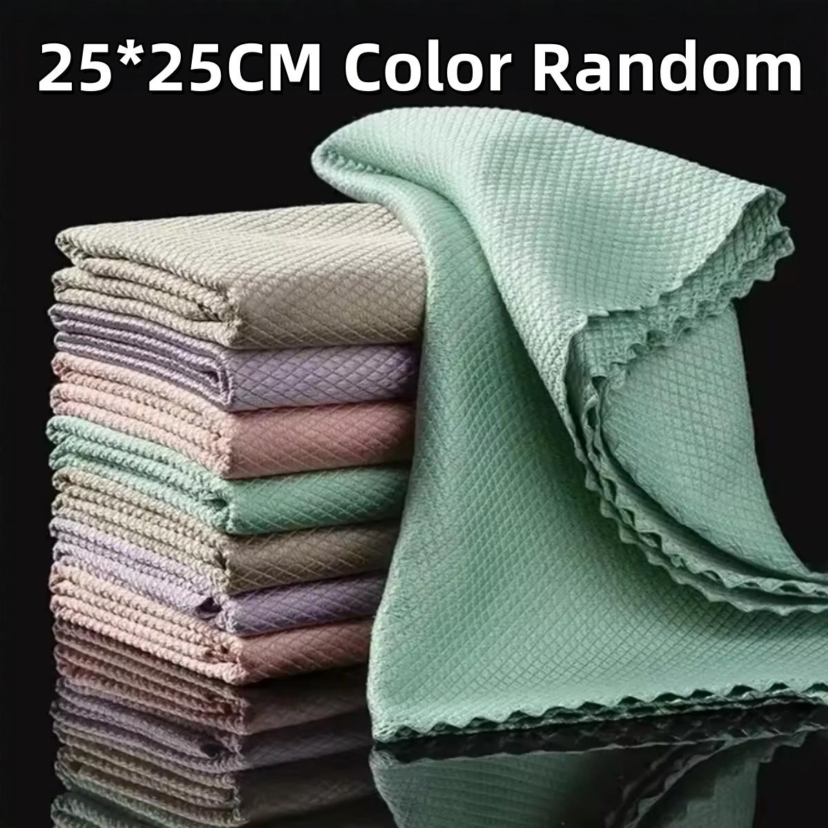 

5/10PCS Microfiber Glass Cleaning Cloth Lint Free Quickly Clean Windows, Glasses, Windshields, Mirrors, Stainless Steel 5PCS