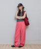 KIJIKO Ke613. Move Pigment Wide Pants Red