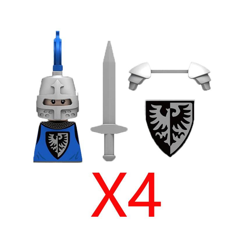 Military Medieval Building Blocks Napoleonic Wars Castle Knight Soldier Figures Weapons Guns British French Army Infantry MOC