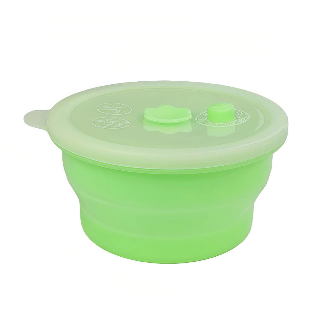 Silicone Food Storage Container With Foldable Design For Refrigerator Organization And Freshness